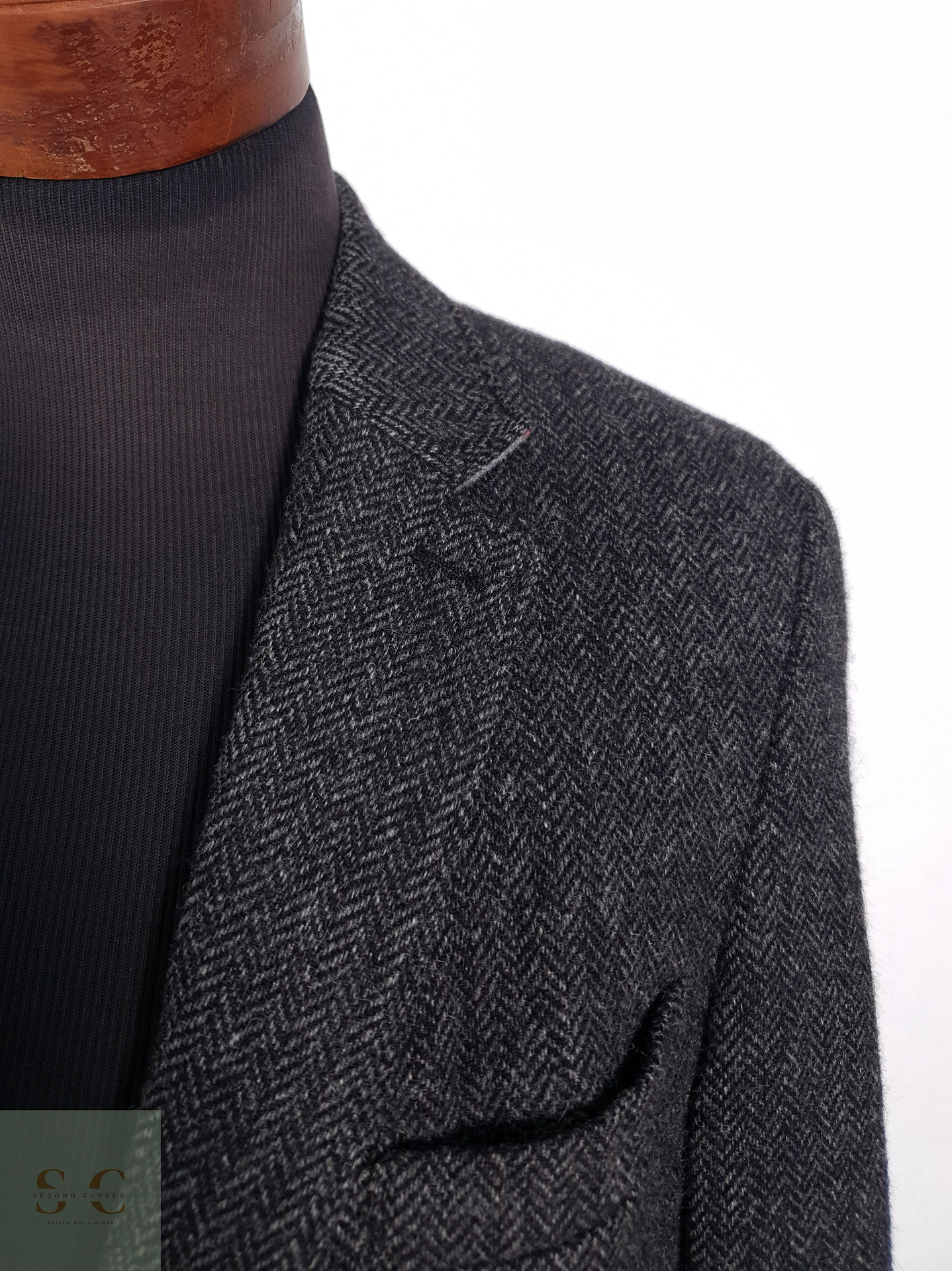 Blazer Marc O Polo 100 lana plomo espiga grueso Talla L 5