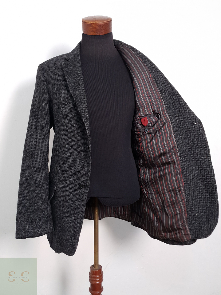 Blazer Marc O Polo 100 lana plomo espiga grueso Talla L 6