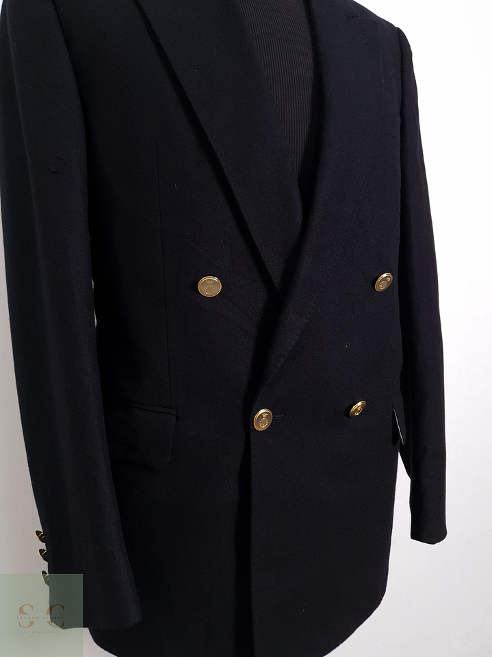 Blazer IGS Collection 100 lana virgen negro botones dorados Talla SM 2
