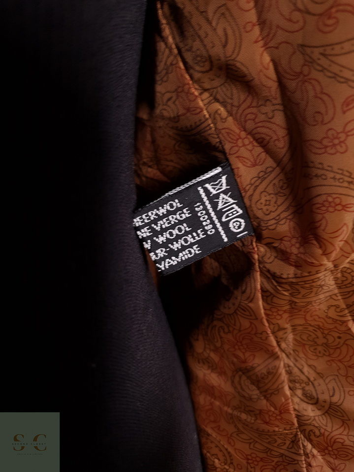 Blazer Vintage 100 lana virgen burdeos Talla XXXL 3