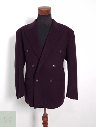 Blazer Vintage 100 lana virgen burdeos Talla XXXL