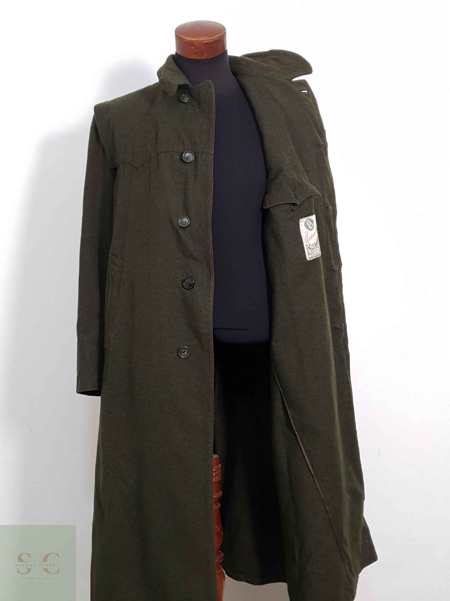 Abrigo Hombre Loden Alpino Austriaco Vintage Verde Talla XL 1
