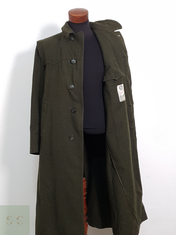Abrigo Hombre Loden Alpino Austriaco Vintage Verde Talla XL 1