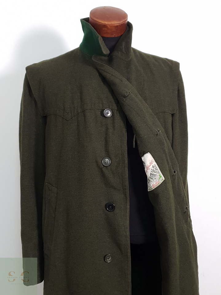 Abrigo Hombre Loden Alpino Austriaco Vintage Verde Talla XL 4