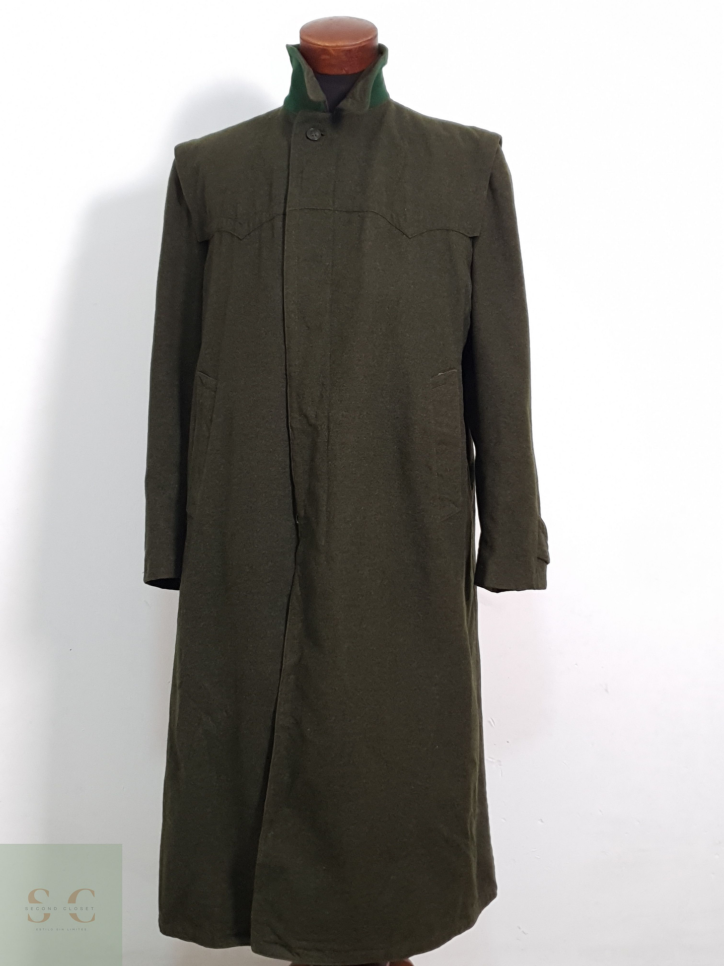 Abrigo Hombre Loden Alpino Austriaco Vintage Verde Talla XL 7