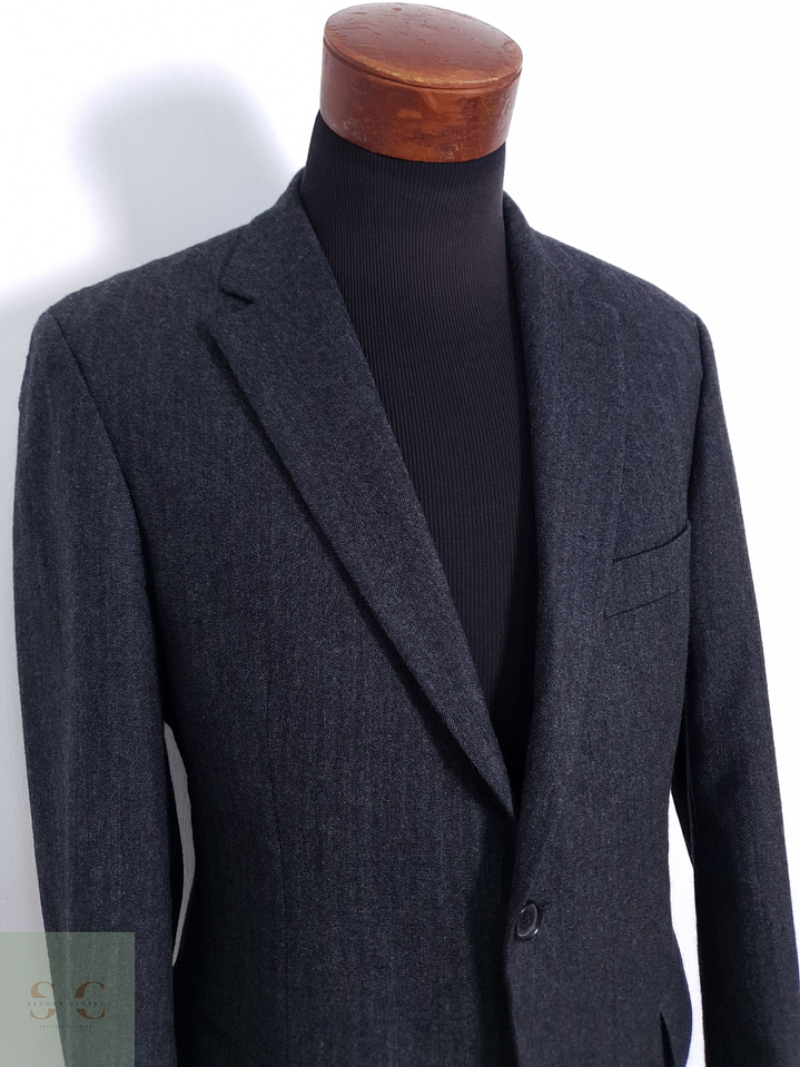 Blazer Hombre Hugo Lana Virgen Plomo Pasini2 Comfort Talla M 2