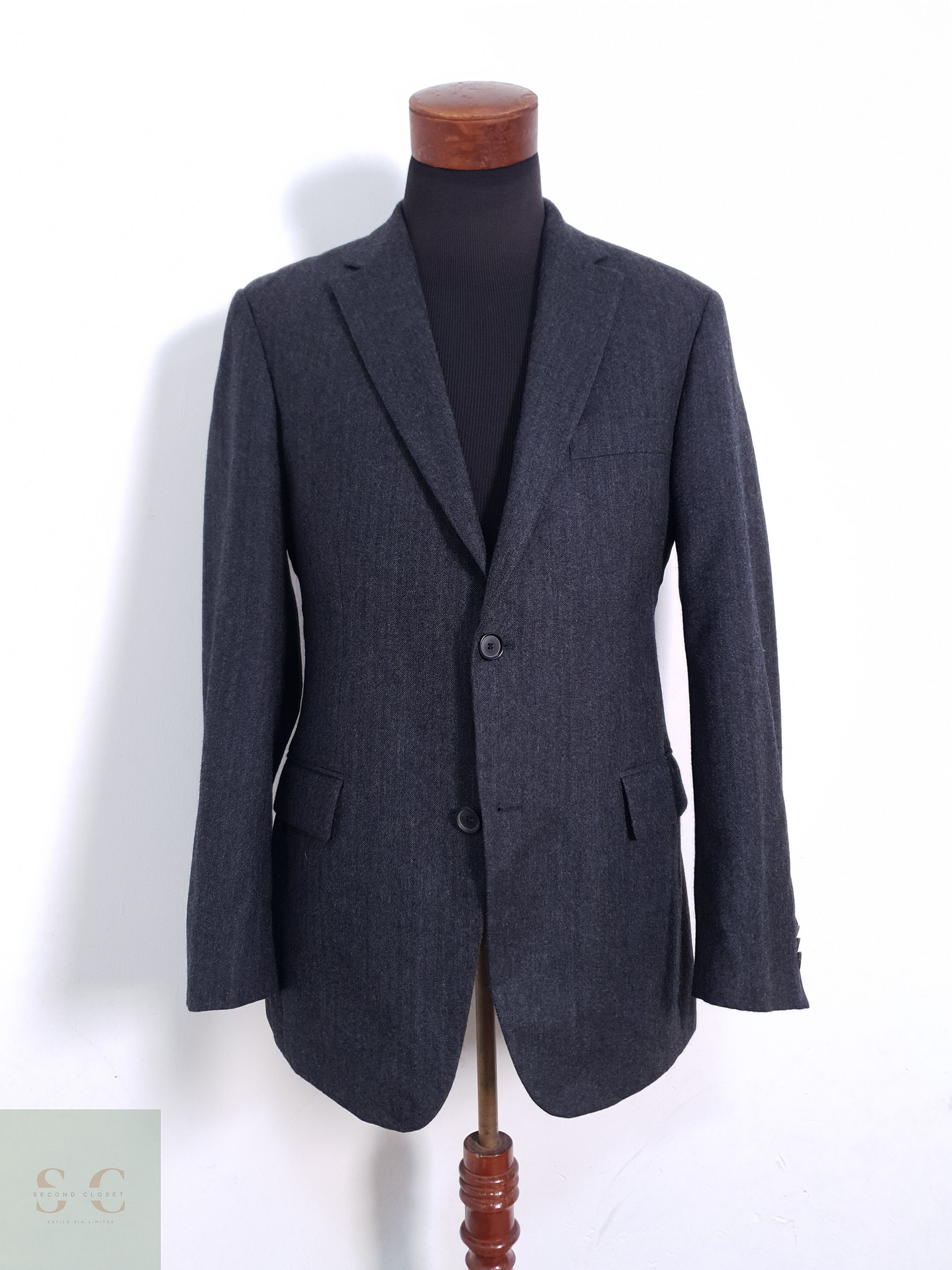 Blazer Hombre Hugo Lana Virgen Plomo Pasini2 Comfort Talla M 3