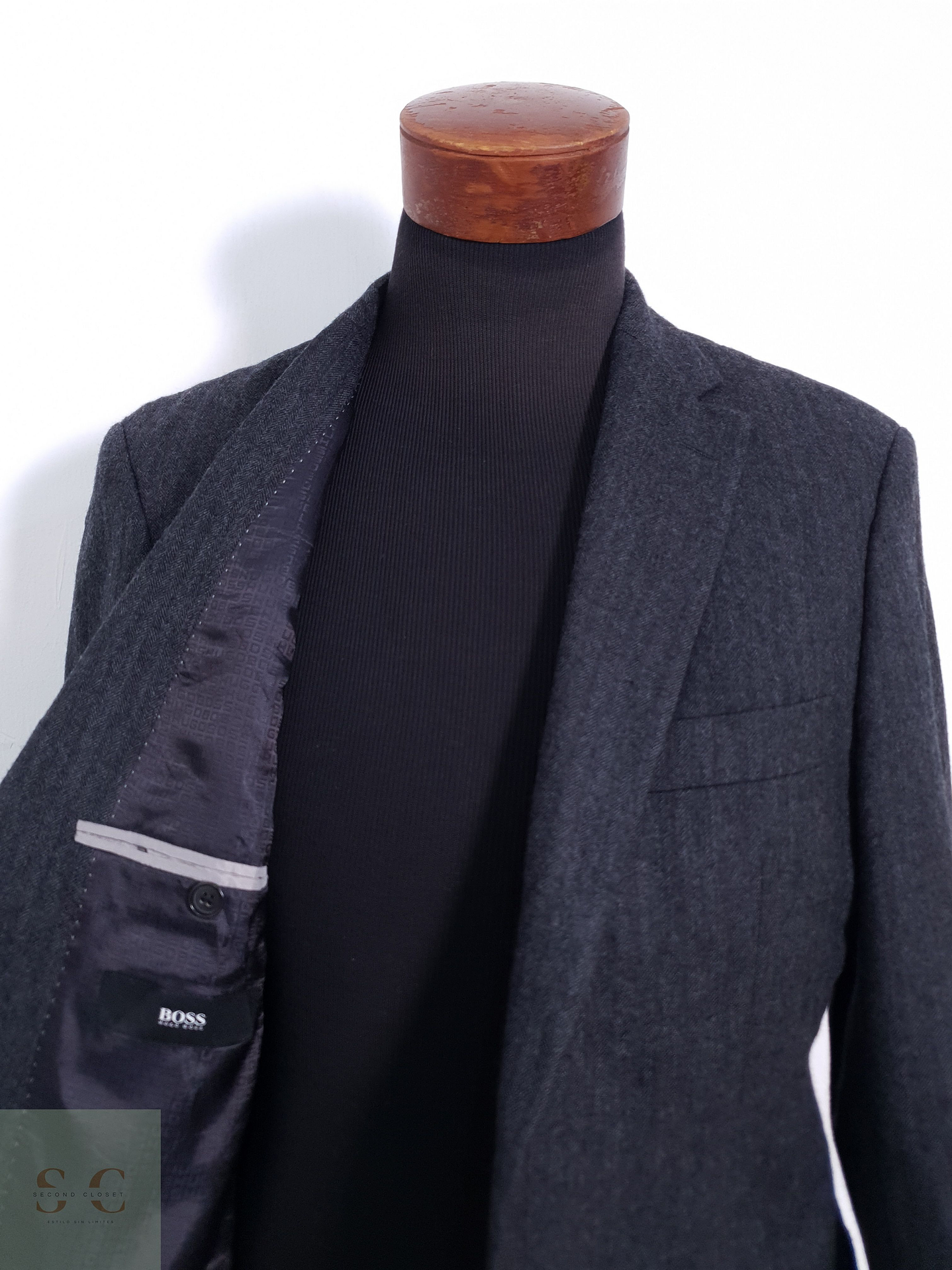 Blazer Hombre Hugo Lana Virgen Plomo Pasini2 Comfort Talla M 4