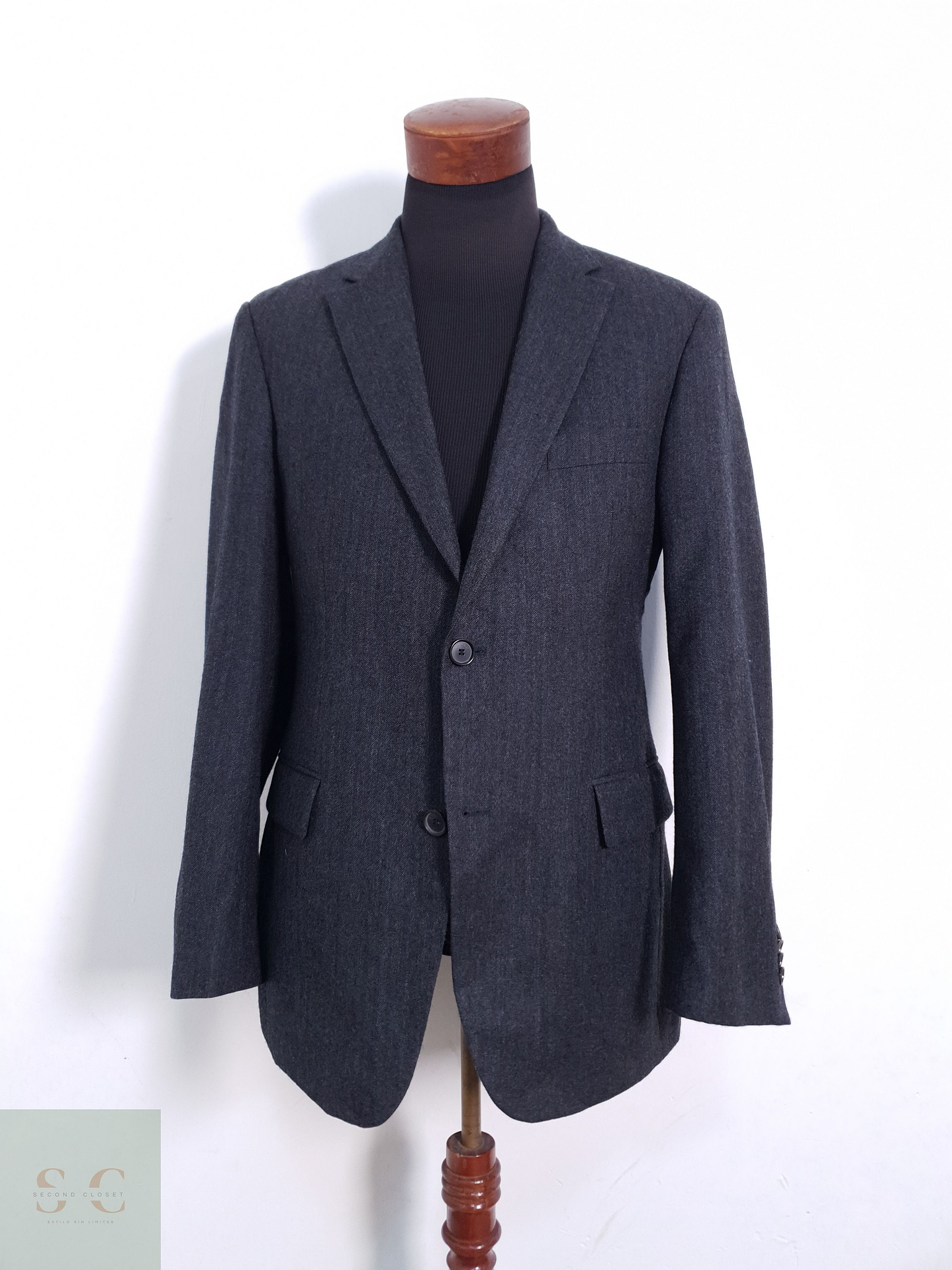 Blazer Hombre Hugo Lana Virgen Plomo Pasini2 Comfort Talla M 6
