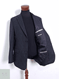 Blazer Hombre Hugo Lana Virgen Plomo Pasini2 Comfort Talla M - Miniatura 7