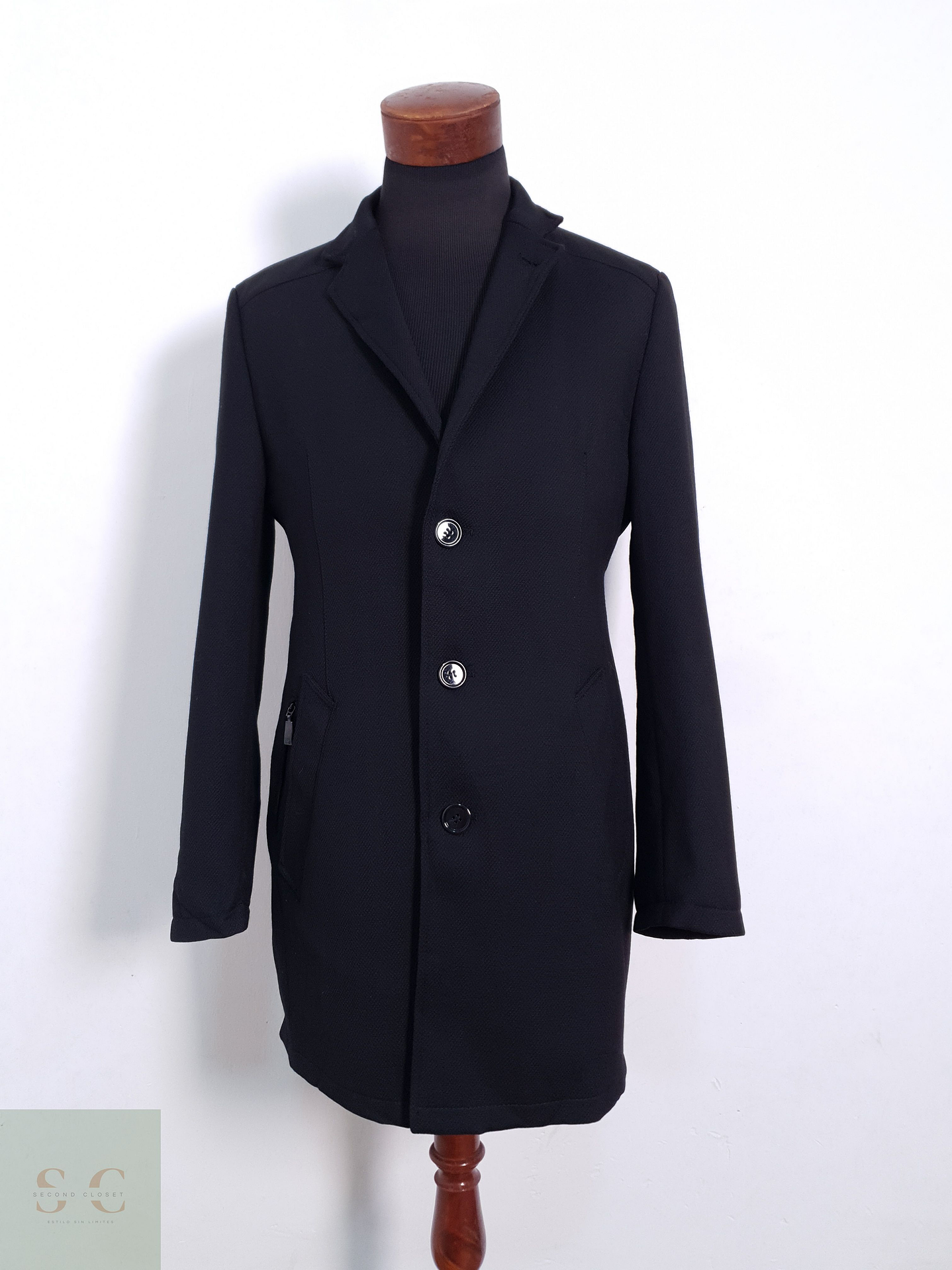 Abrigo Hombre Bugatti Wool Blend Stretch Talla M 1