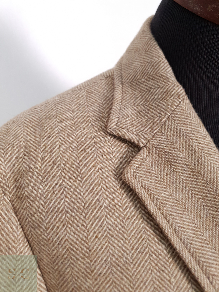 Blazer Hombre Mango Beige Mezcla Lana Slim Fit Talla M 4