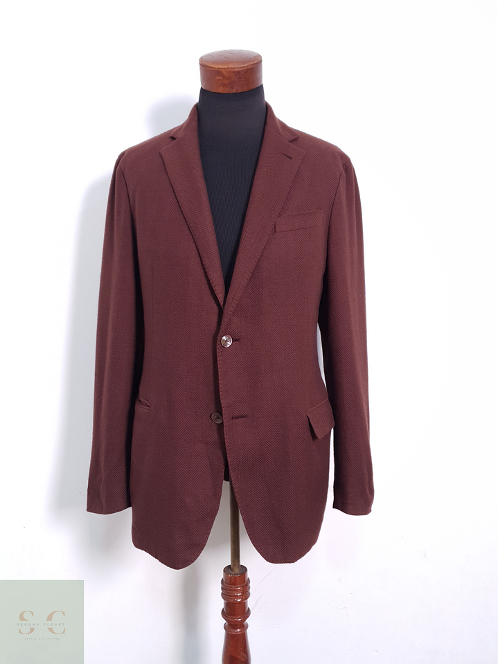 Blazer Hombre Ermenegildo Zegna Lana Cashmere Vino Tinto Talla ML 3