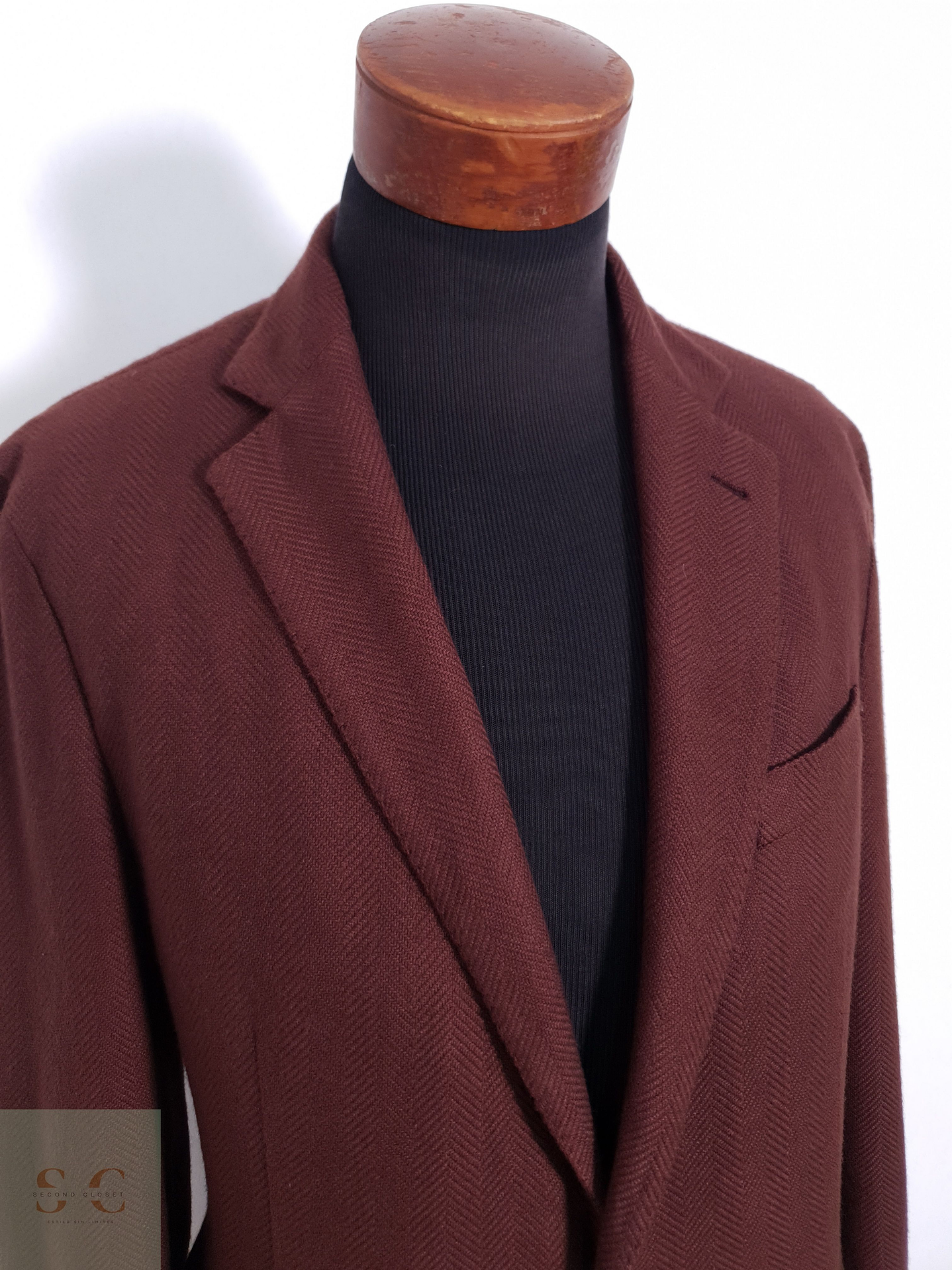 Blazer Hombre Ermenegildo Zegna Lana Cashmere Vino Tinto Talla ML 4