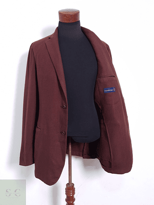 Blazer Hombre Ermenegildo Zegna Lana Cashmere Vino Tinto Talla ML