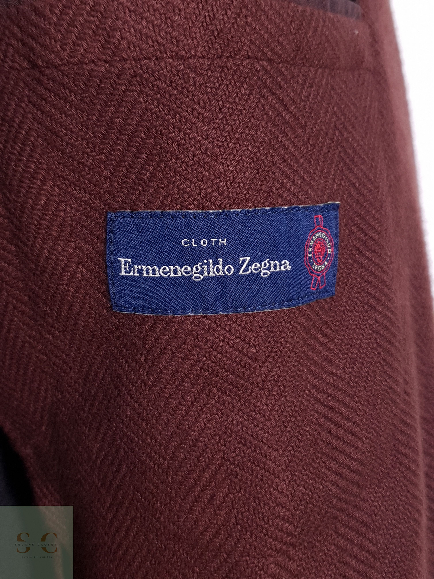 Blazer Hombre Ermenegildo Zegna Lana Cashmere Vino Tinto Talla ML 6