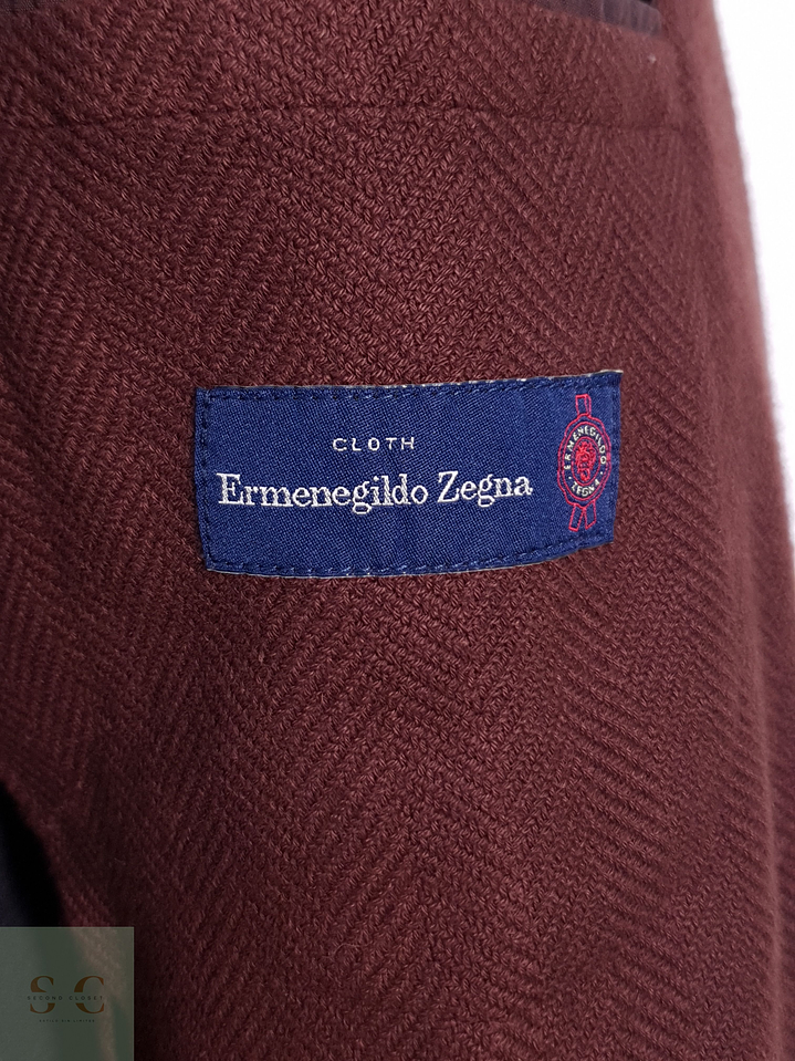 Blazer Hombre Ermenegildo Zegna Lana Cashmere Vino Tinto Talla ML 6