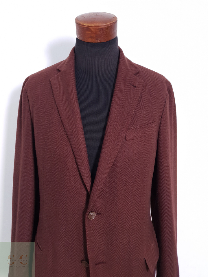 Blazer Hombre Ermenegildo Zegna Lana Cashmere Vino Tinto Talla ML 8