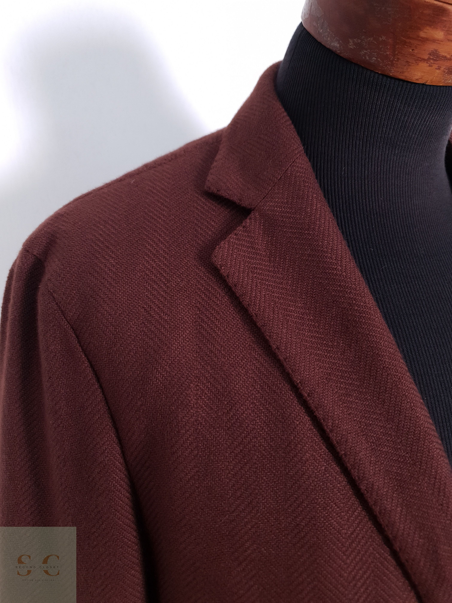 Blazer Hombre Ermenegildo Zegna Lana Cashmere Vino Tinto Talla ML 9