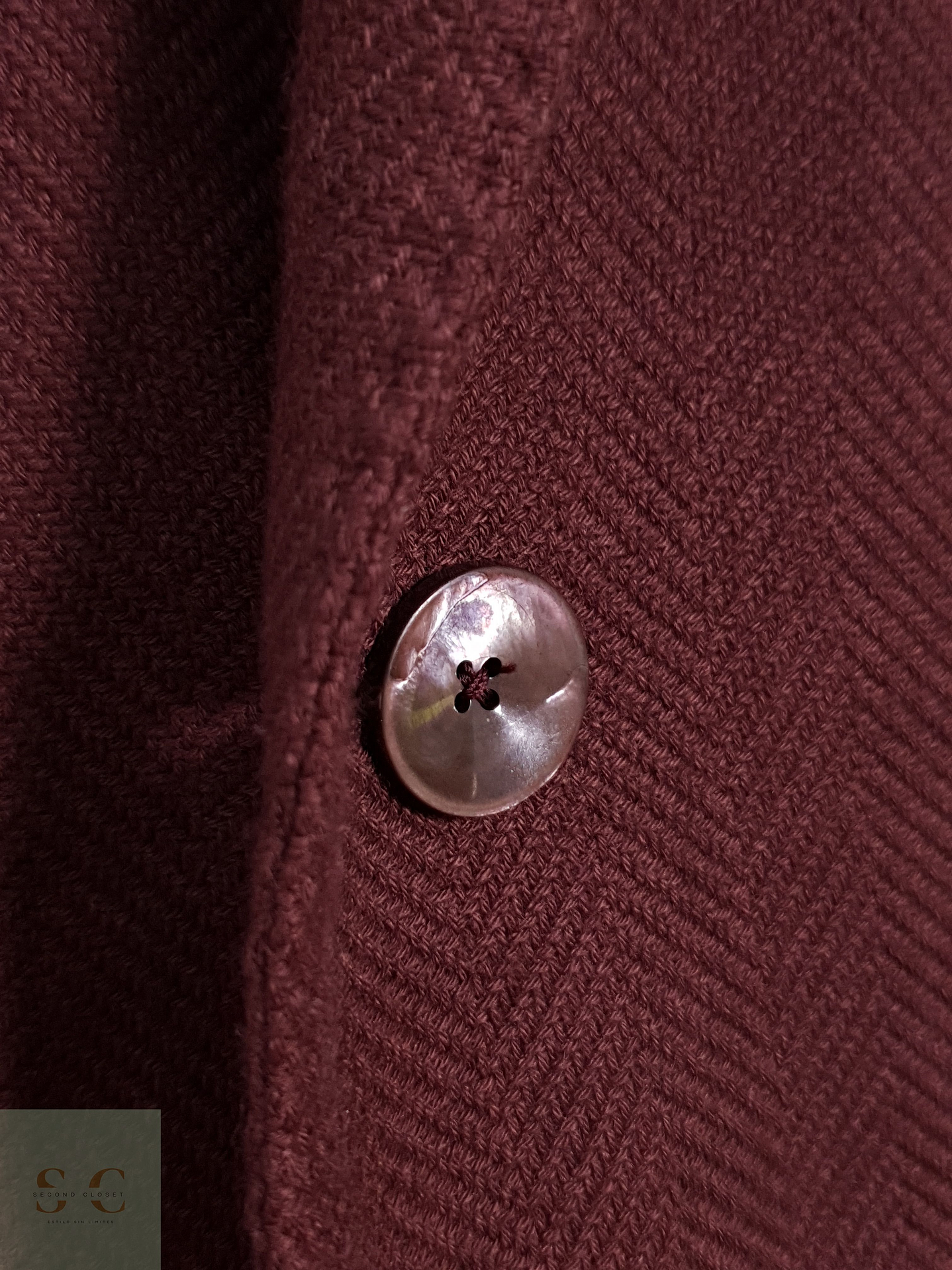 Blazer Hombre Ermenegildo Zegna Lana Cashmere Vino Tinto Talla ML 13