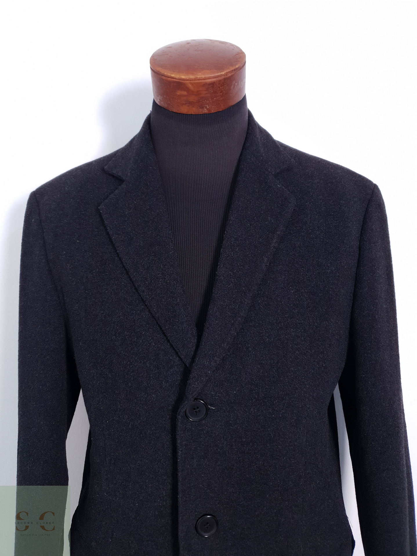 Abrigo Hombre TL Wool & Cashmere Gris Oscuro Talla L 2