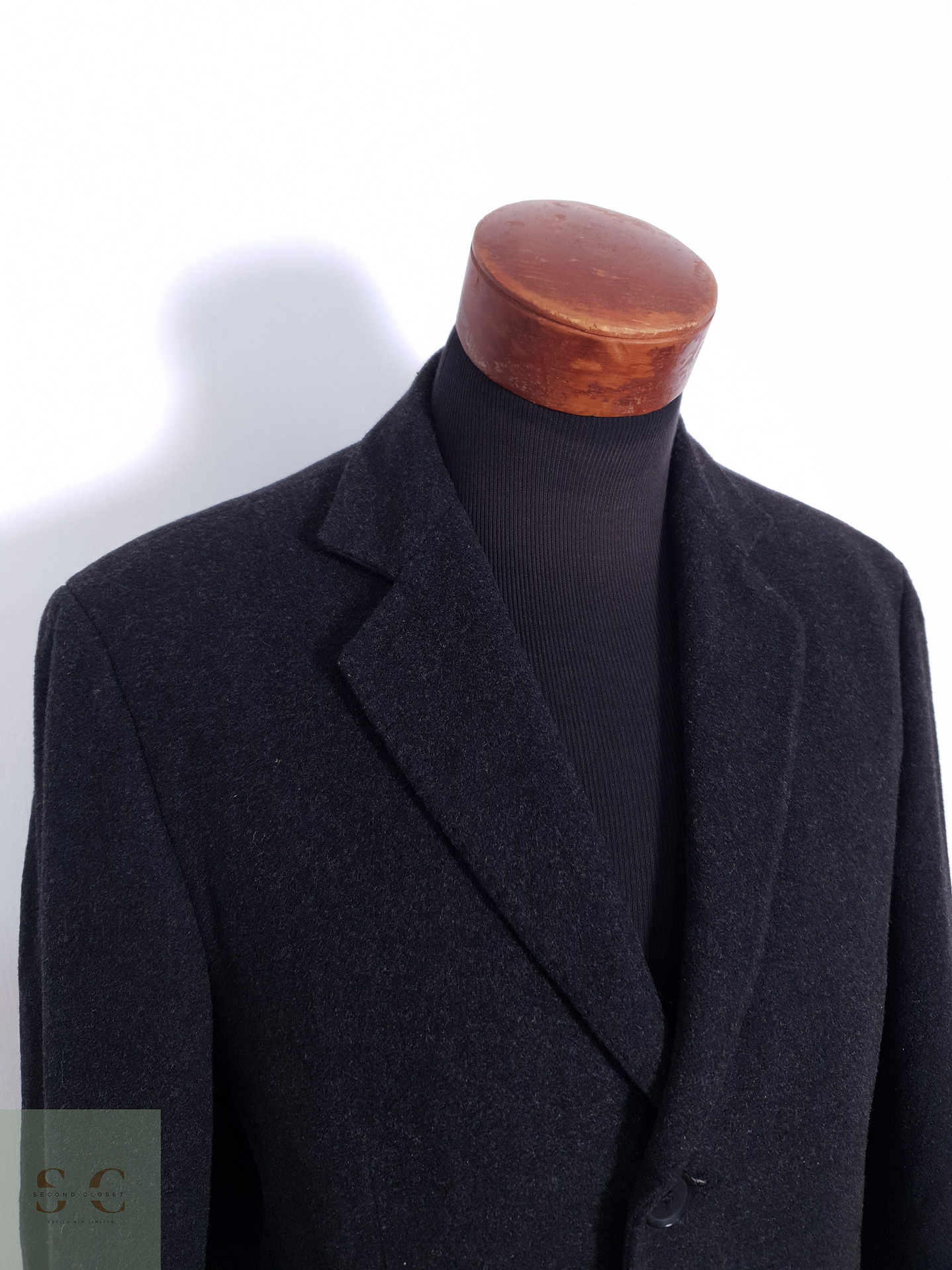 Abrigo Hombre TL Wool & Cashmere Gris Oscuro Talla L 4