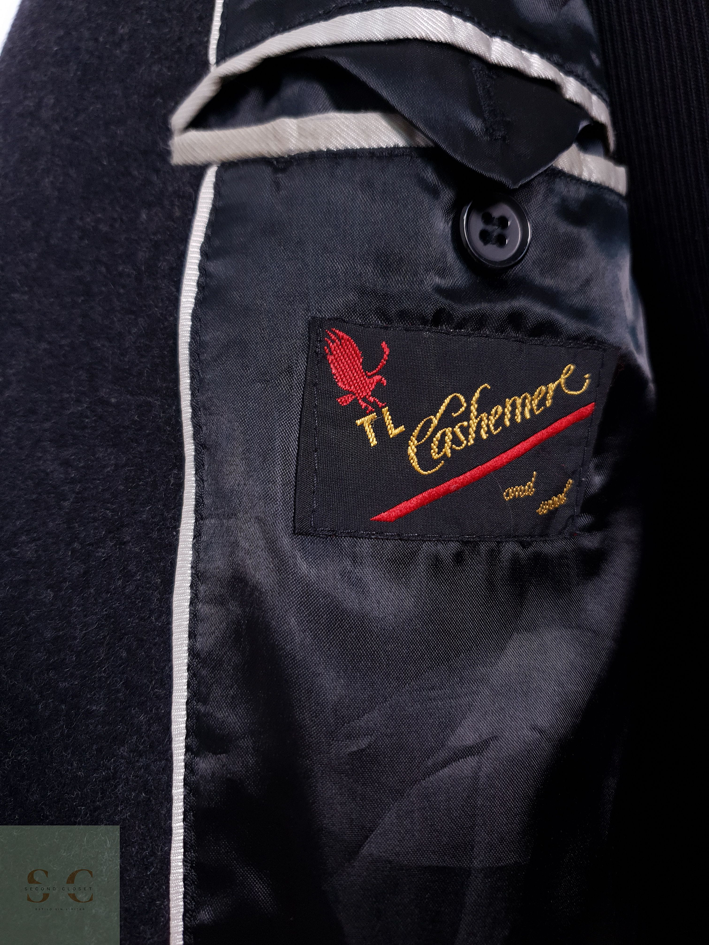 Abrigo Hombre TL Wool & Cashmere Gris Oscuro Talla L 8