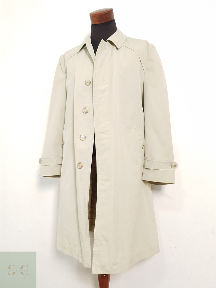 Gabardina con Cinto - Beige Hombre Talla ML 6