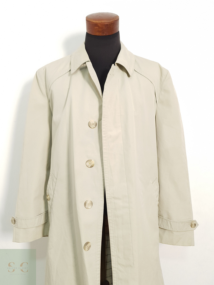 Gabardina con Cinto - Beige Hombre Talla ML 8