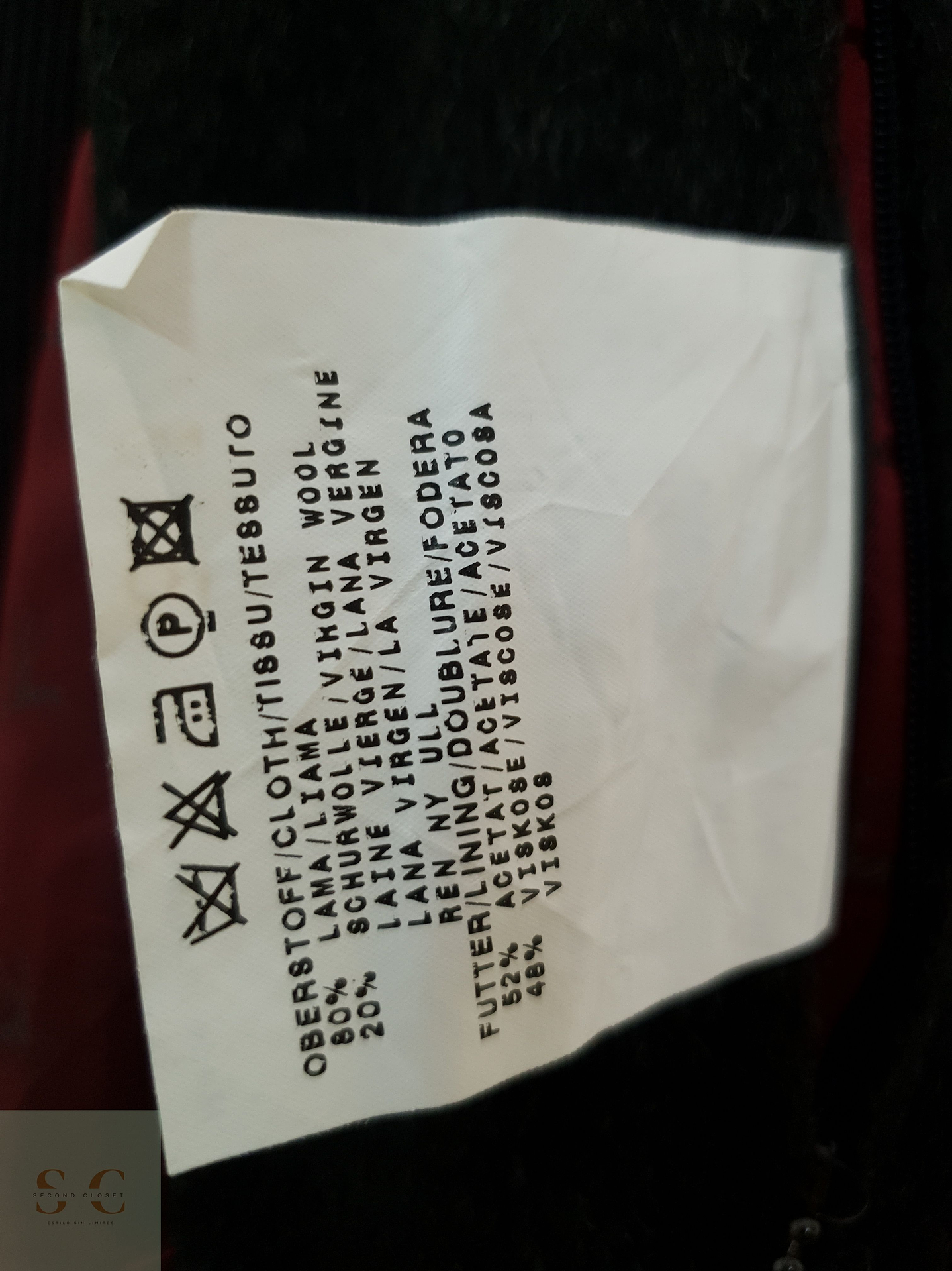 Abrigo Hombre Habsburg Llama y Lana Virgen Talla XXL 2