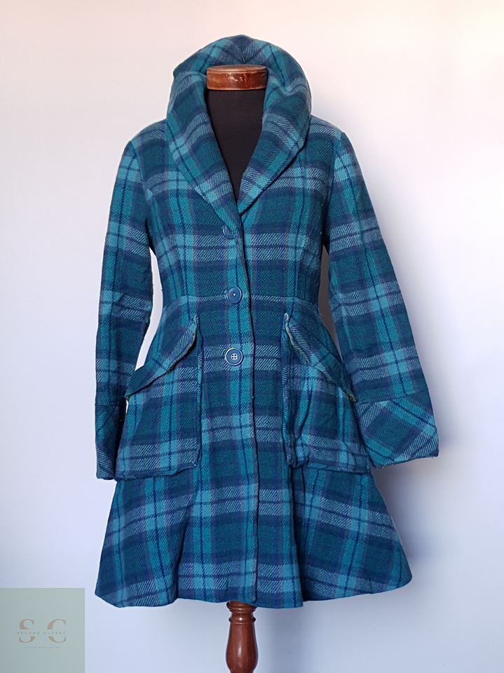 Abrigo lana mujer azul TALLA ML SUNDANCE 2