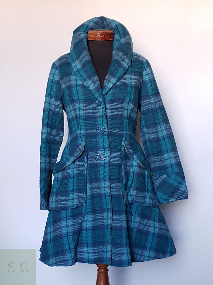 Abrigo lana mujer azul TALLA ML SUNDANCE 1