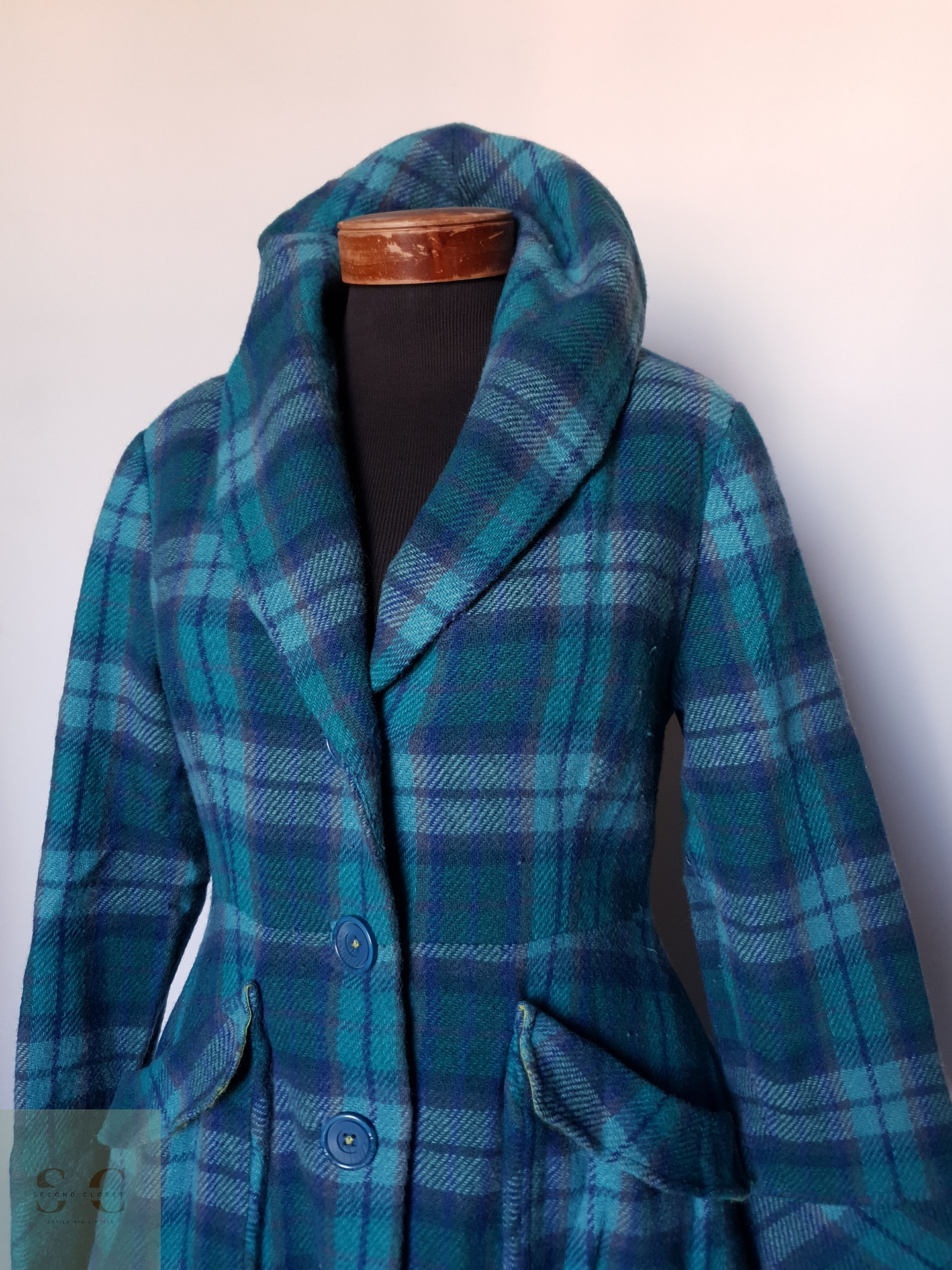 Abrigo lana mujer azul TALLA ML SUNDANCE 3