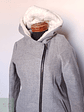 Abrigo mujer lana gris gorro cordero TALLA XS - Miniatura 2