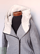Abrigo mujer lana gris gorro cordero TALLA XS - Miniatura 4