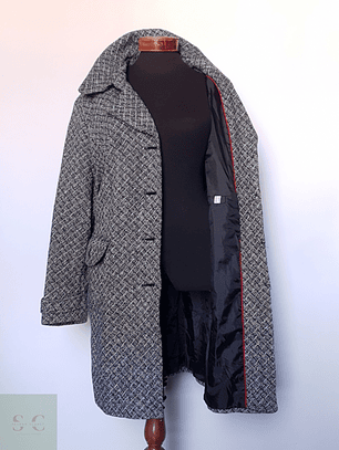 Abrigo mujer lana gris plomo TALLA XL/XXL