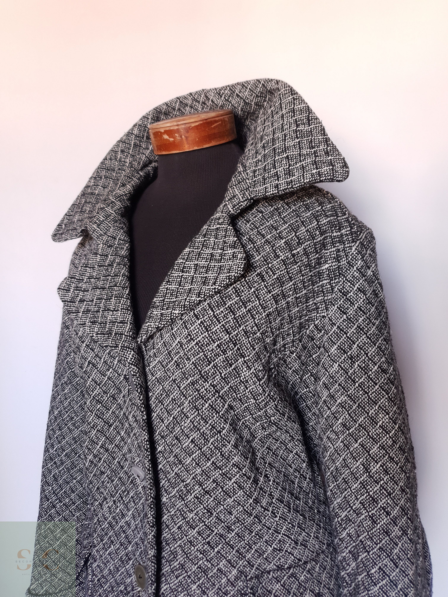 Abrigo mujer lana gris plomo TALLA XL/XXL 6