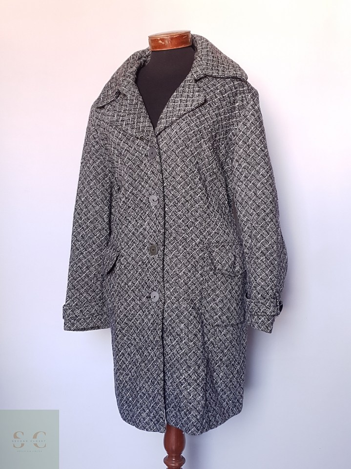 Abrigo mujer lana gris plomo TALLA XL/XXL 3