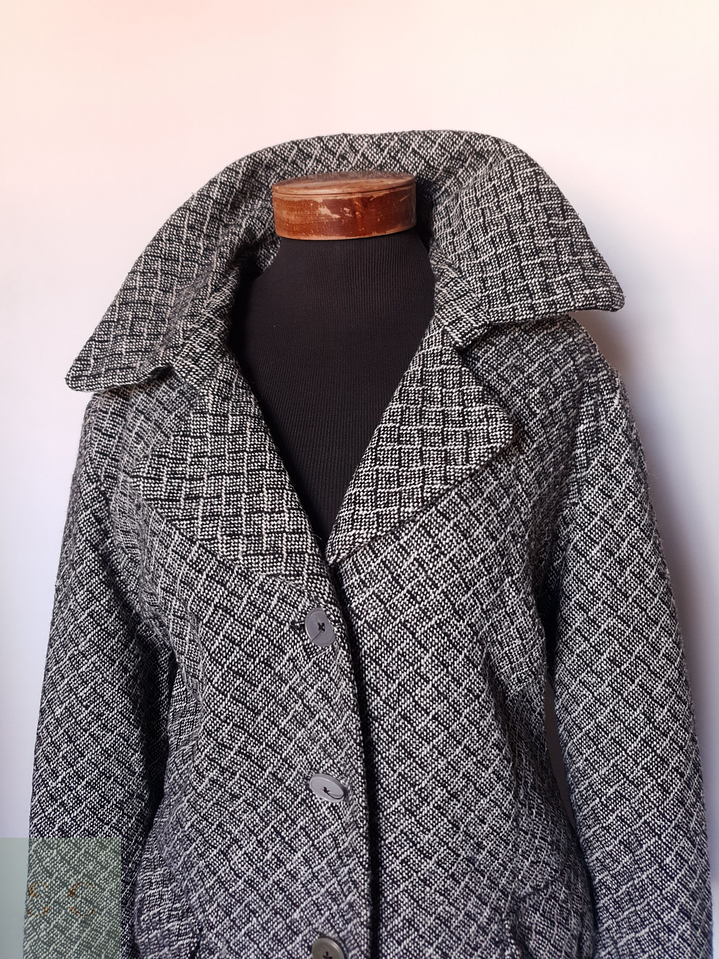 Abrigo mujer lana gris plomo TALLA XL/XXL 5