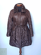 Parka acolchada mujer café cuello piel TALLA L - Miniatura 4