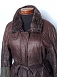 Parka acolchada mujer café cuello piel TALLA L - Miniatura 3