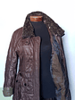 Parka acolchada mujer café cuello piel TALLA L - Miniatura 9