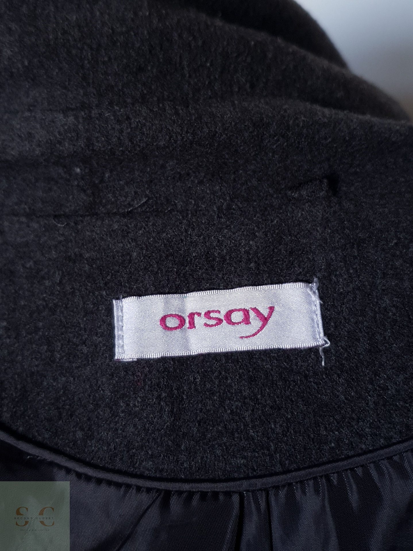 Abrigo mujer lana plomo cruzado TALLA S con cinturon ORSAY 7