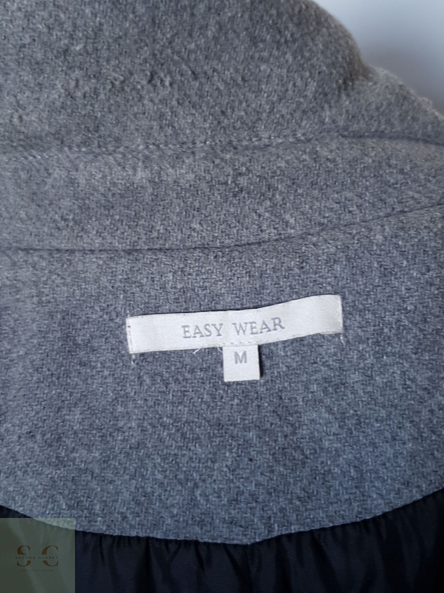 Abrigo mujer cruzado gris EL CORTE INGLÉS TALLA ML 8