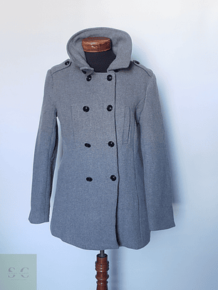 Abrigo mujer cruzado gris EL CORTE INGLÉS TALLA ML