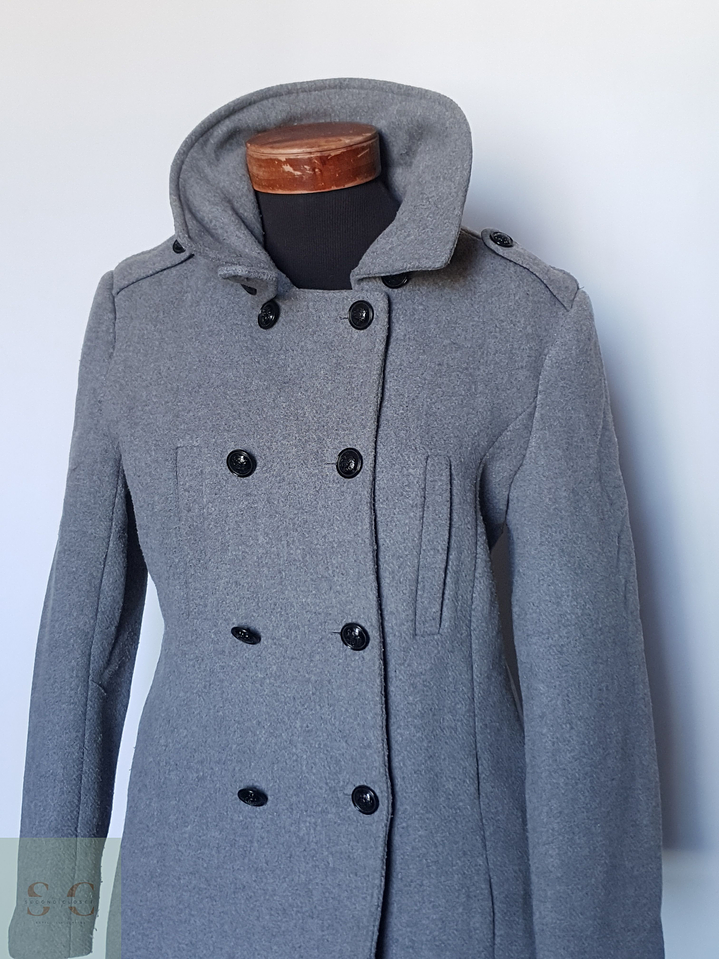 Abrigo mujer cruzado gris EL CORTE INGLÉS TALLA ML 2