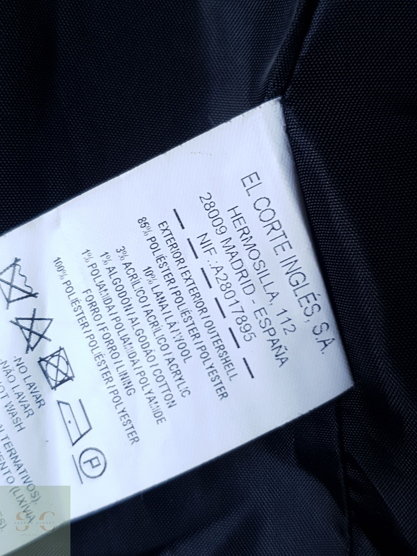 Abrigo mujer cruzado gris EL CORTE INGLÉS TALLA ML 7