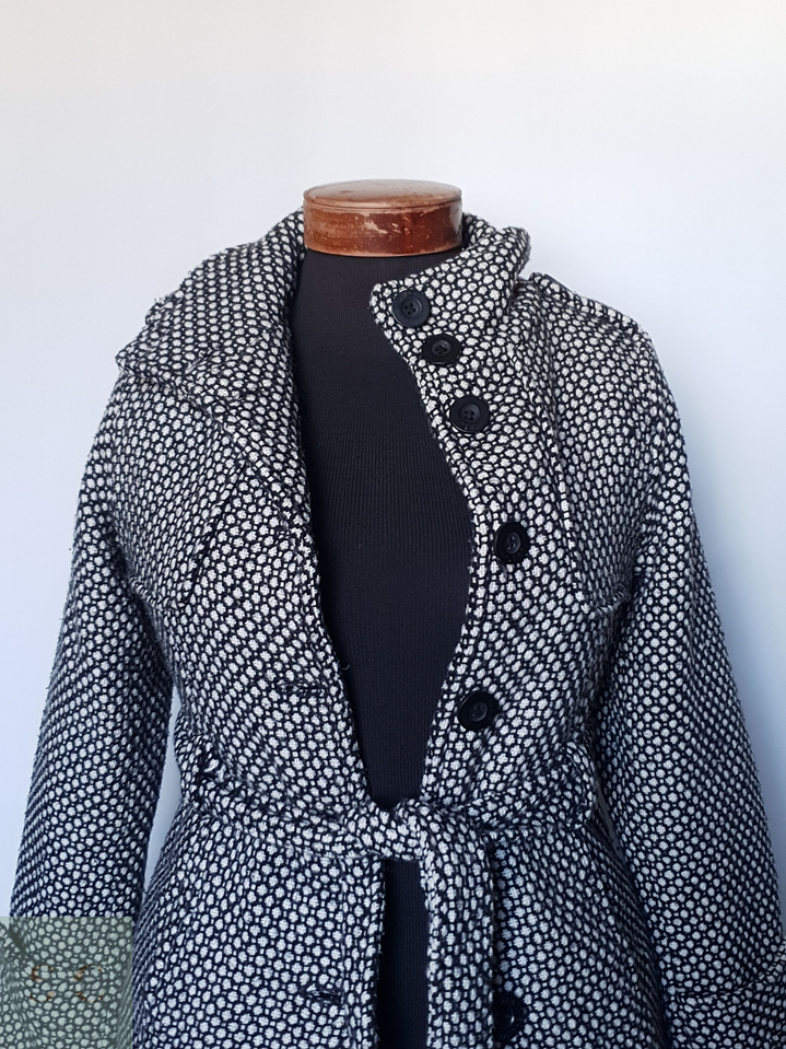 Abrigo mujer lana grueso TALLA XXS/XS con cinturon CATARINA 4
