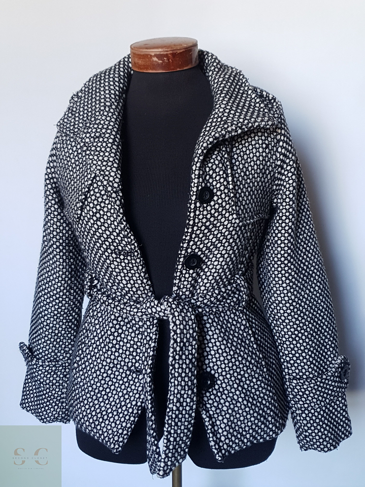 Abrigo mujer lana grueso TALLA XXS/XS con cinturon CATARINA 3