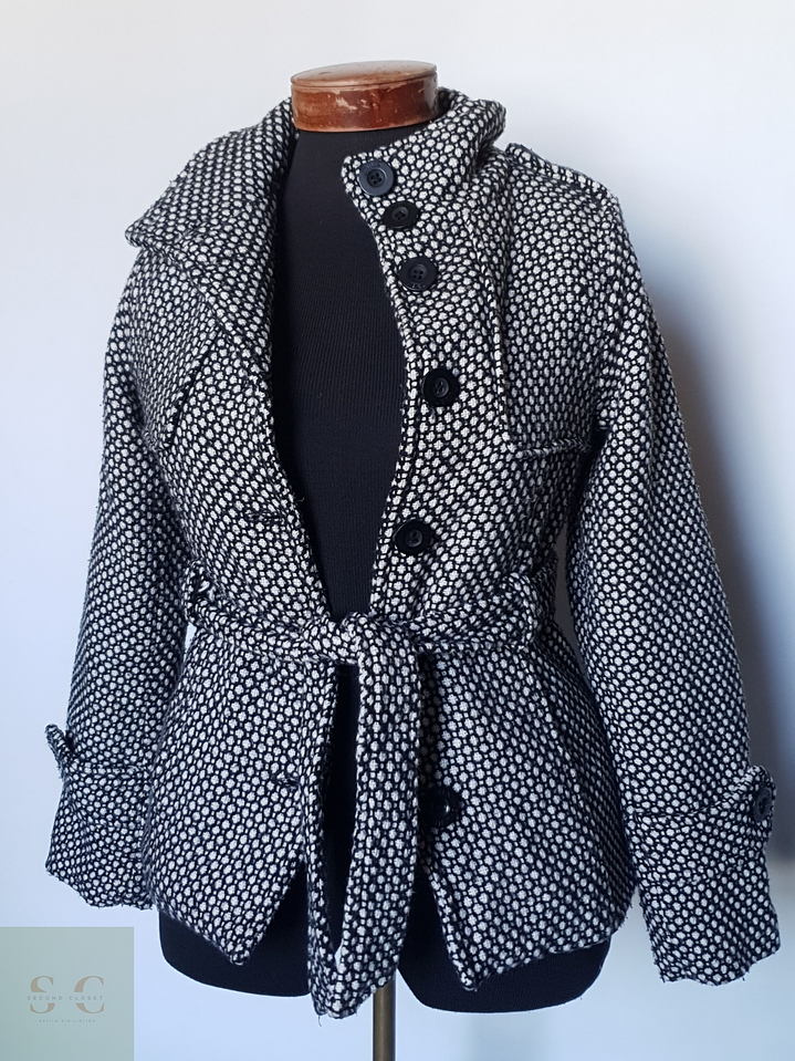 Abrigo mujer lana grueso TALLA XXS/XS con cinturon CATARINA 2